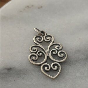 RETIRED James Avery Jubilant Heart Pendant, Sterling Silver! New never worn